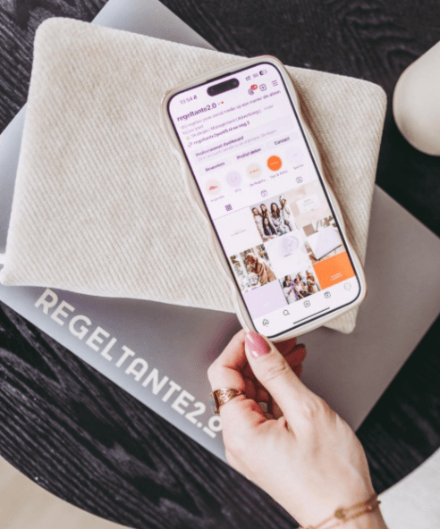 regeltante instagram feed telefoon